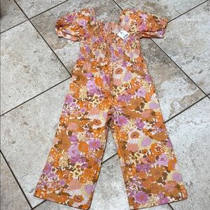 Sz 6 Cotton on Kids, Floral Orange and Purple Kids jumper NWT